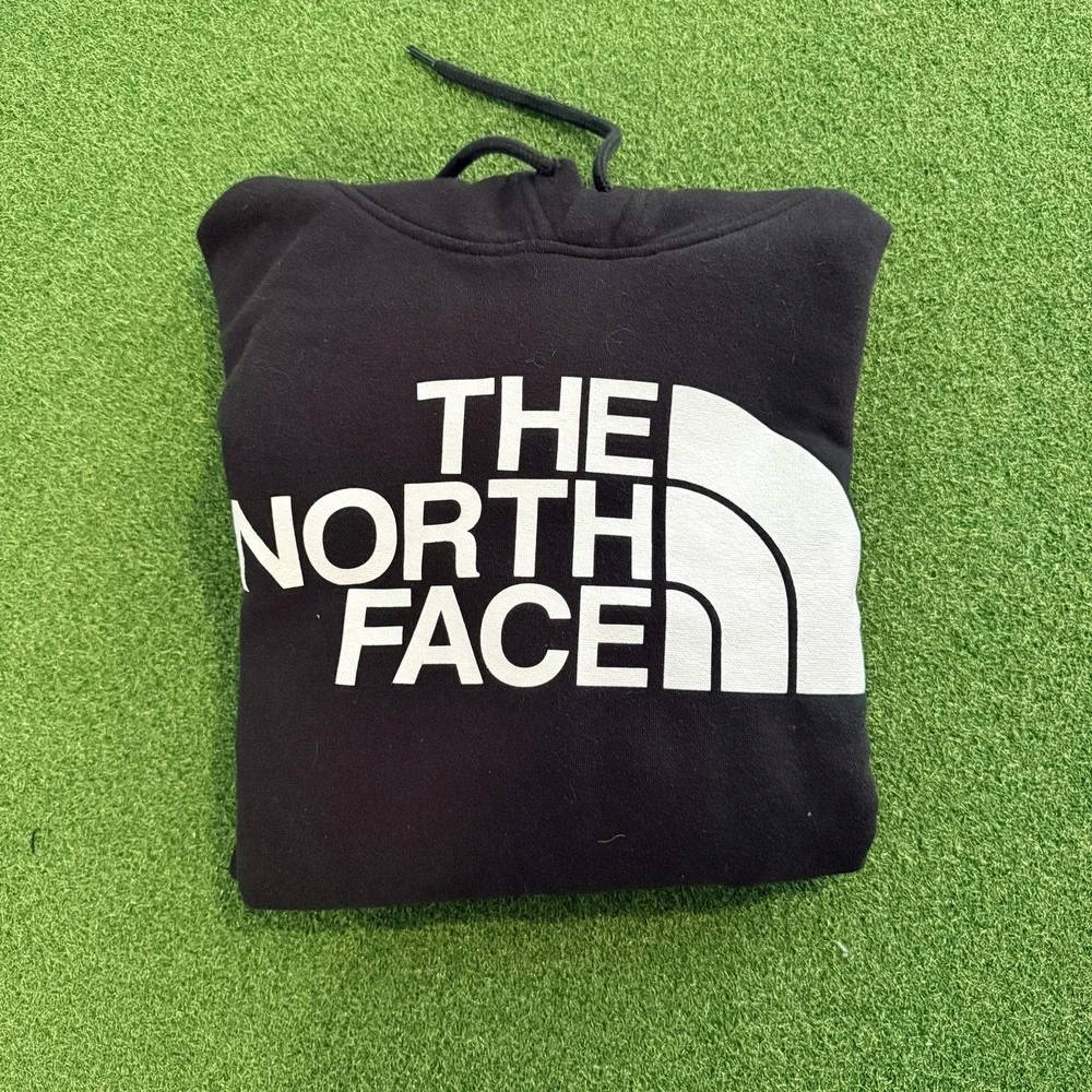 The North Face Hoodie Mens L Black Pullover Sweatshirt Logo Kangaroo Pocket